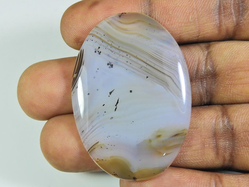 60Cts. Natural Montana Agate Stone Oval Cabochon Loose Gemstone 32X45X05 MM ET-346