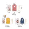 Dollhouse Cartoon Elf Door Room Wall Decoration Mini Fairy Door Ornaments Wood Fairy Elf Door