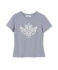 MILLO WOMEN Motif Short Sleeve T-Shirt [Ash Blue]