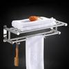 Stainless Steel Bathroom Towel Holder Storage Organizer Shelf Wall Mounted Towel Rack Home Hotel Wall Shelf for Kitchen Bathroom