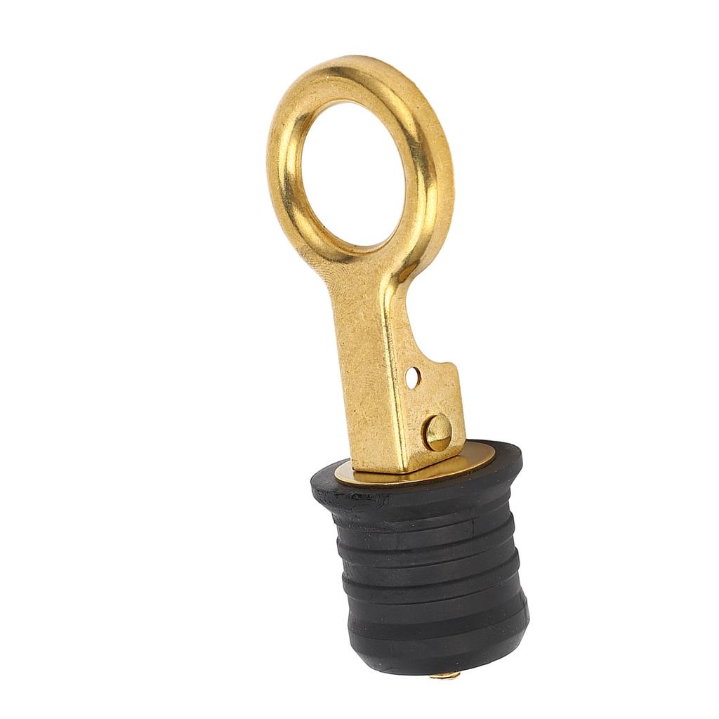 2Pcs Screw Type Compression Drain Plug Excellent Sealing Oxidation Resistant Rubber Brass Boat Drain Plug for Marine Yacht