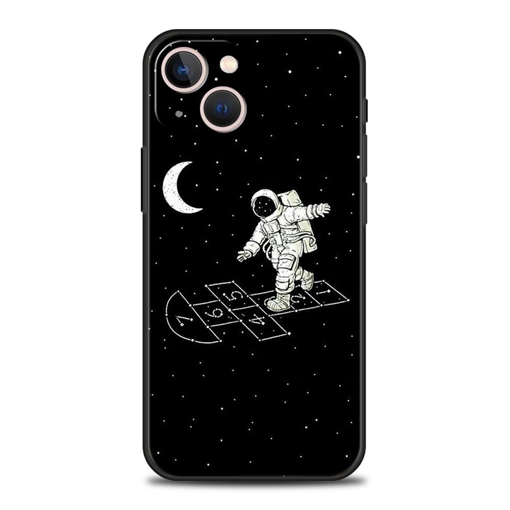 Luxury TPU Soft Phone Case For iPhone 17 Air 16E 16 11 15 14 Pro MAX 12 13 7 8 Plus X XR XS SE 2022 Cover Lovely Astronaut