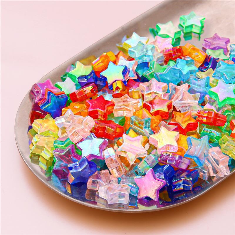 Acrylic Plated Color Beads for DIY Jewelry: Earrings, Bracelets, and Accessories.