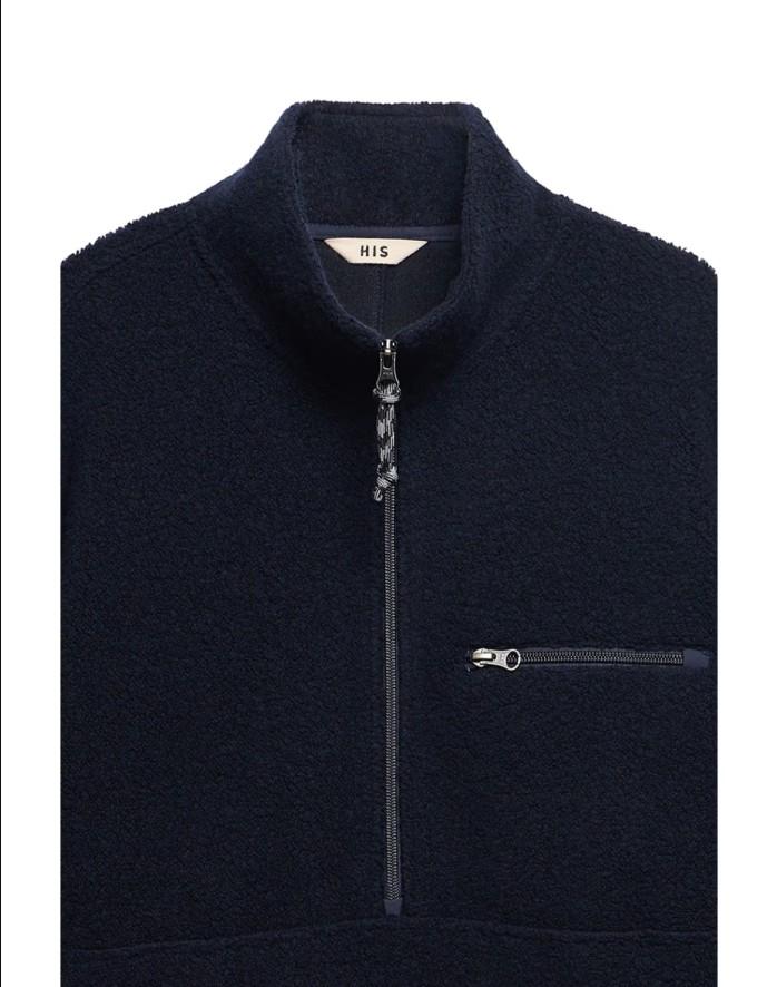 Hazzys [His] Navy Half-Zip Fleece Pullover