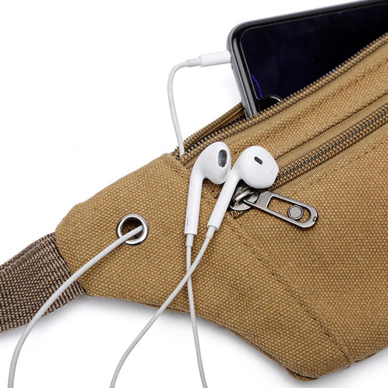 Canvas Fanny Waist Pack Male Waist Bags Belt Canvas Hip Bum Military Bag Pouch