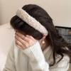 New Imitation Cashmere Wide-brimmed Headband Women's Sweet Plush Headband Sweet Cream Powder Coffee Hair Accessories Headgear