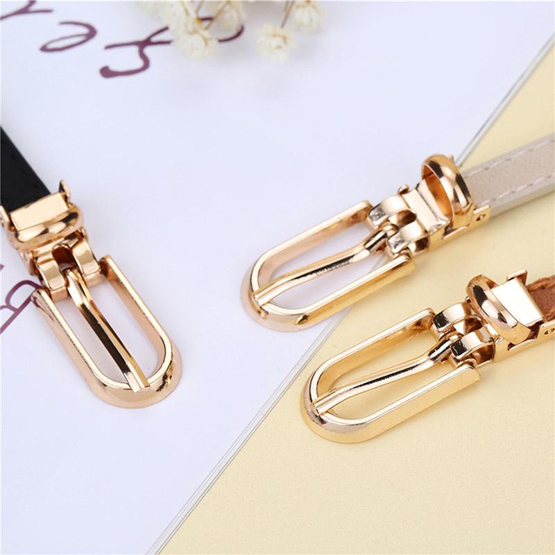 Women's Thin Skinny Belt, 1PC Fashion Adjustable Waistband Strap in Black White Gray, PU Leather Belt for Dress Jeans