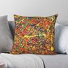 Jackson Pollock Convergence Square Pillowcase Polyester Linen Velvet Printed Zip Decor Pillow Case Sofa Cushion Cover