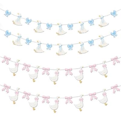 Cheerful Paper Geese Themed Streamers Ornament Birthday Party Wall Hanging Decoration For Birthday Baby Showers Party