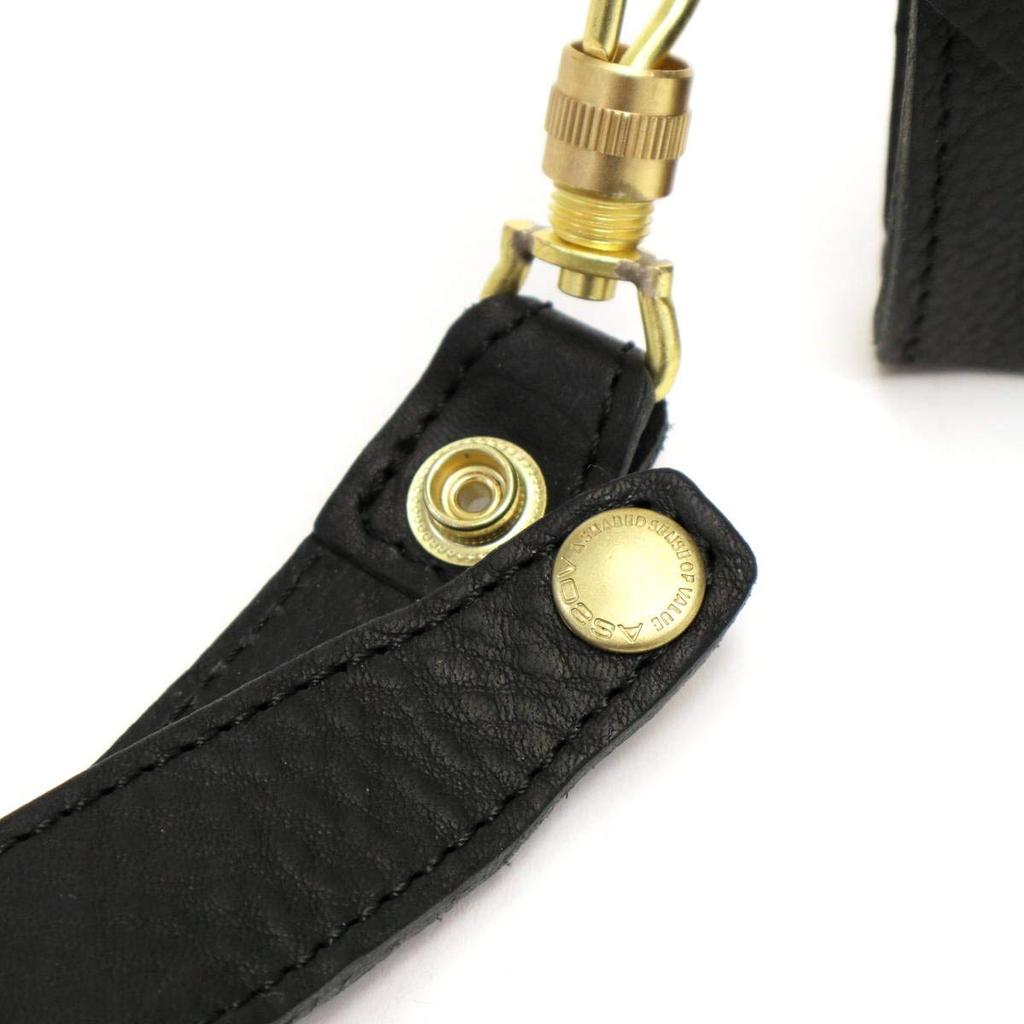 Assob Oiled Shrink Leather Coin Case Wallet 101406 Black/10