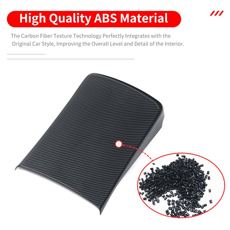 For Toyota 2016-2024 Hilux Revo Pickup Truck Rear Air Vent Outlet Panel Carbon Fiber Texture Anti-Kick Interior Trim Accessories