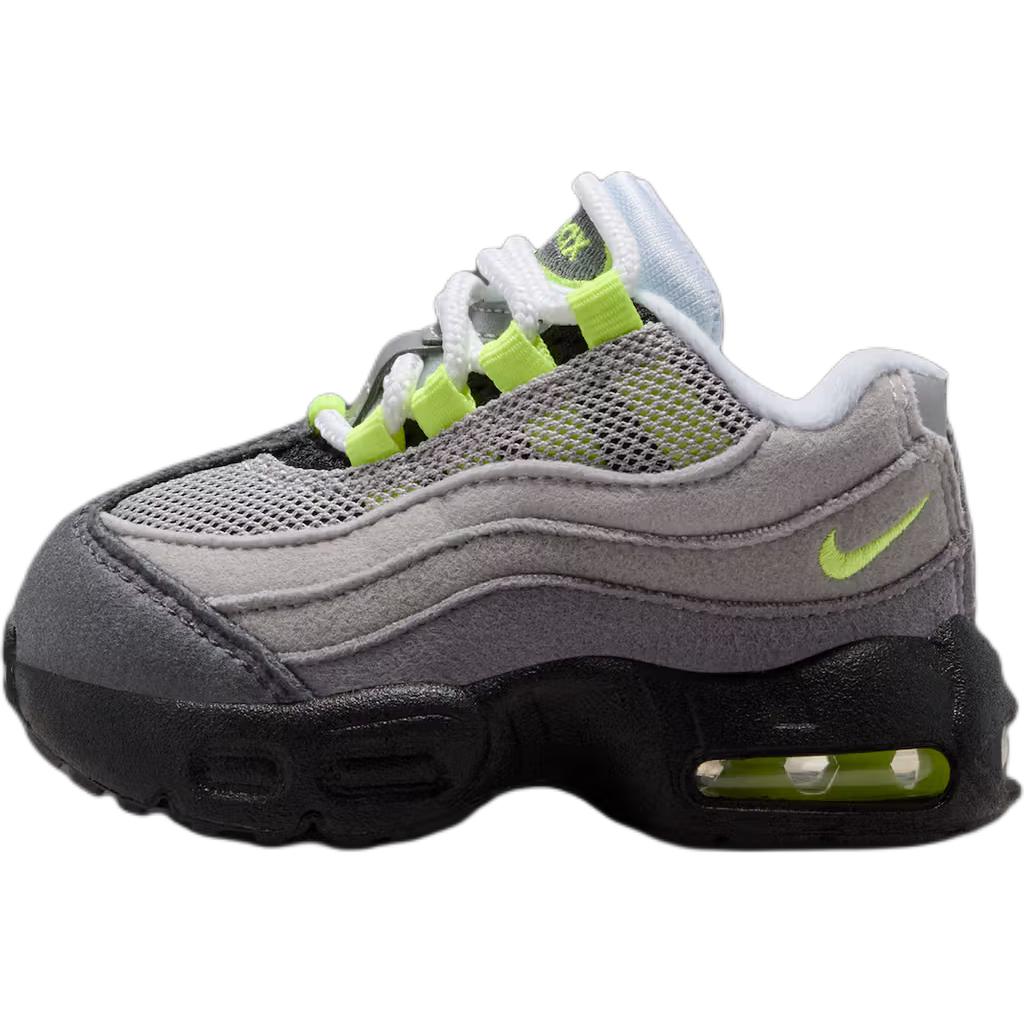 Nike Air Max 95 OG TD Big Bubble - Neon 2026 Baby Sneakers Yellow Black Neon-Yellow-Cool-Grey,-Black 905462-050 23.5