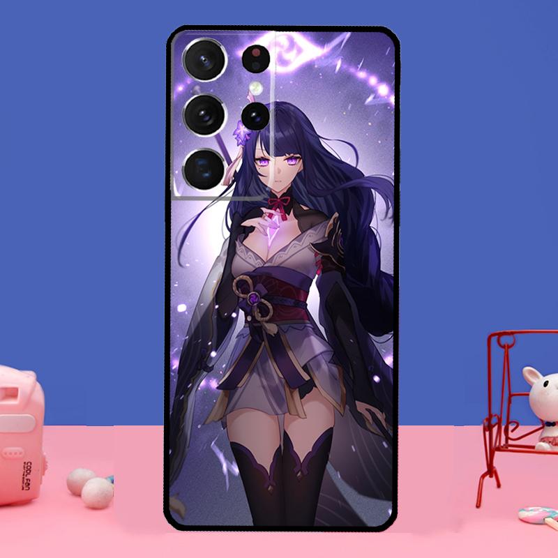 

Чехол для телефона Genshin Impact Raiden Shogun для Samsung Galaxy S22 Ultra S8 S9 S10 Plus Note 20 Ultra S20 FE S21 Ultra Note 20 Ultra
