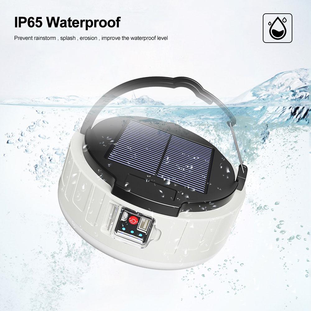 10W Solar Backpacking Hiking Light with Remote Control USB Charging Waterproof IP65 Emergency Camping Tent Light AS Mobile Power