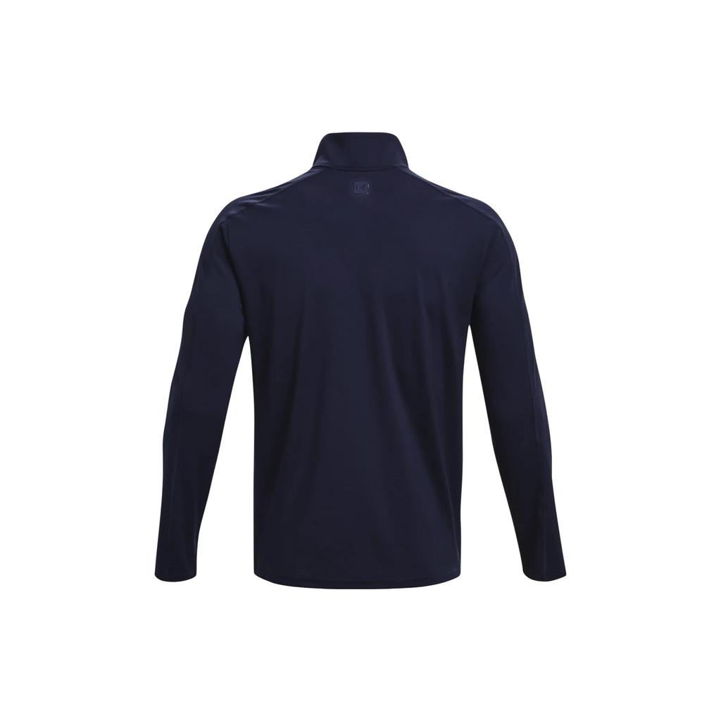 Under Armour Meridian ¼ Zip High Collar Long Sleeve Sports Tee Men Tops Navy-Blue 1379673-410