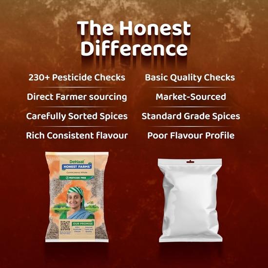DeHaat Honest Farms Pesticide Free Cumin(Jeera) Whole 100 gm.