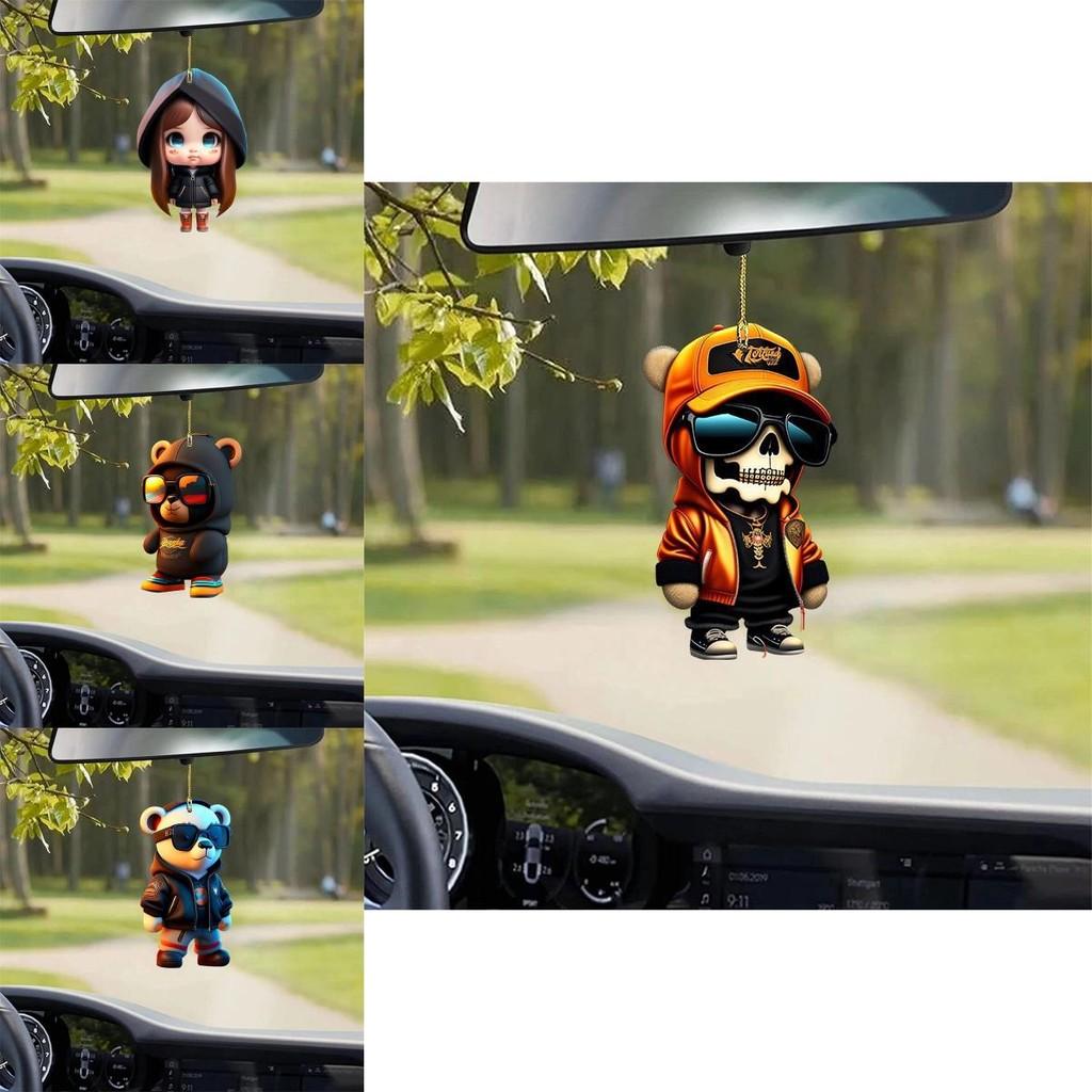 Adorable Acrylic Cartoon Car Accessories With Fragrance Ideal For Holiday Decorations