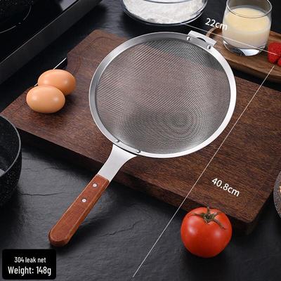 304 Stainless Steel Mesh Strainer with Wooden Handle