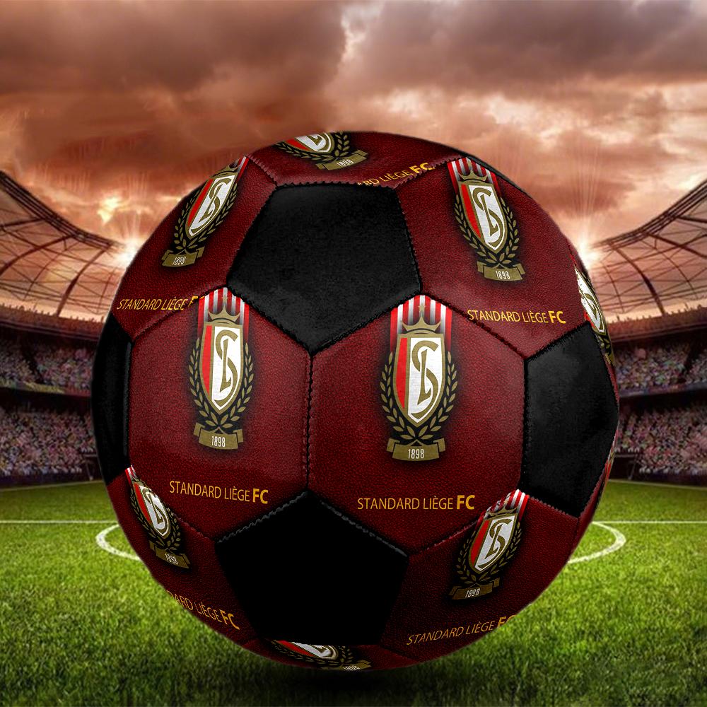 SIZE 5 Standard Liège Soccer Ball Colorful All Ages Machine Stitched PVC Competition Ready Durable High-Bounce