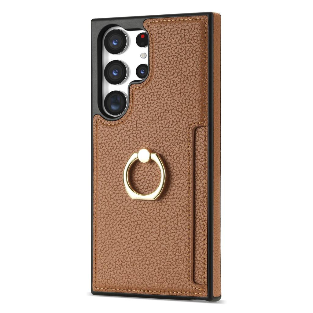 Samsung S24Ultra S23 S22 Etui na karty z pierścieniem na palec A54 Obudowa telefonu komórkowego zapobiegająca upadkom