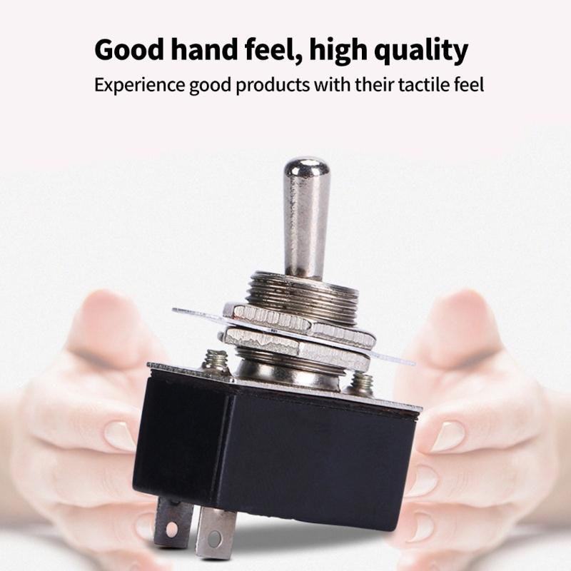 High Current Toggle Switches 2A 4A Strong Rocker Designs with Metal Iron Housing Suitable for Vehicle Boats Power Control
