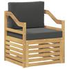 Outdoor Sofa Polyester White and Anthracite
