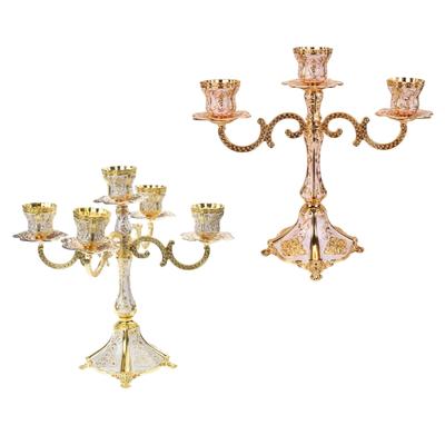 European Candle Stand 5Arm/3 Arm Metal Candle Holder Home Wedding Celebration Decorative Candlesticks Holder Home Decors