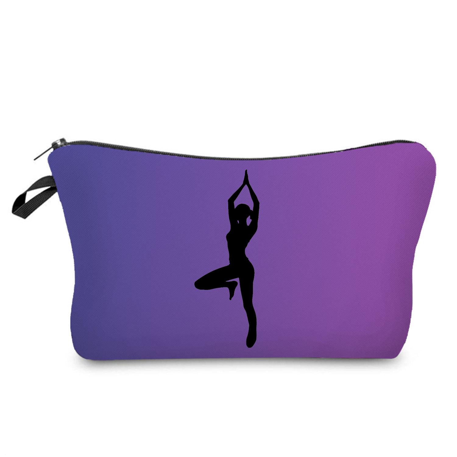 

Women Yoga girl Print Cosmetic Bag Toiletries Organize Travel Storage Case 6418