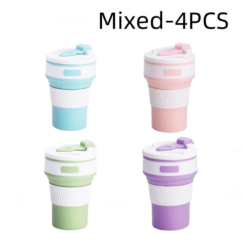 350ml Camping Telescopic Folding Athletic Outdoor Activitys Kitchen Dining Collapsible Silicone Cup Coffee Cups Drinking Mug