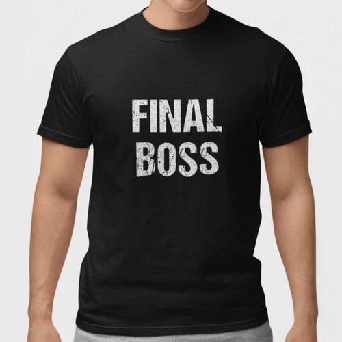 Final Boss T Shirt Funny Dad Gift Vintage Style Graphic Tee Unisex XXXL