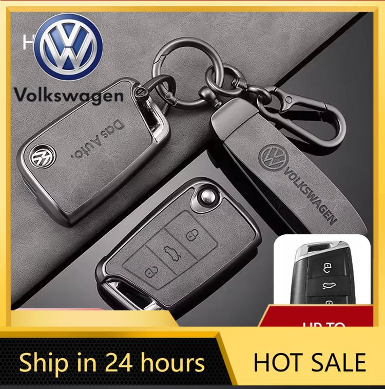 Valve Stems Caps For VOLKSWAGEN VW TPU Leather Car Remote Key Case Fob Cover Holder Shell For VW Volkswagen Golf 7 MK7 Tiguan MK QQ8