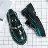 Spring Lacquer Leather Casual Shoes for Men Chain Loafers Men Shoes Slip-on High Quality Thick Bottom Oxford Shoes Wedding Shoes