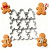 Gingerbread Man Cookie Cutters 9 Cavity Stainless Steel Baking Mold for Biscuits And Fondant Easy to Clean Baking Tool for Home Baking And Festive