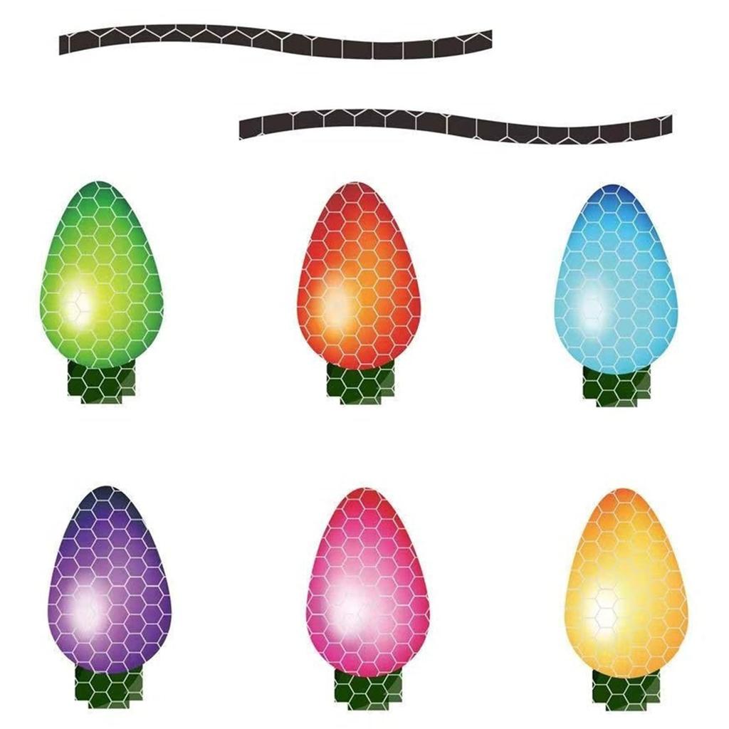 Christmas Magnet Reflective Bulb With Magnetic Strip Refrigerator Car Garage Door Festive Atmosphere Christmas Decor New Things