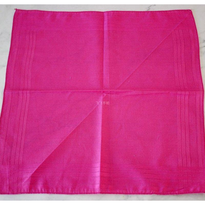 

Satin Stripe Exported to Europe Middle-Aged and Elderly Solid Color Handkerchief Red