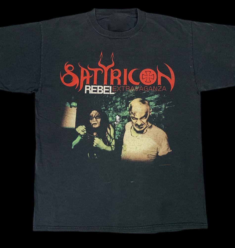 Винтажная футболка Satyricon FILTHGRINDING AMERICA Rebel Extravaganza Tour US731 Унисекс S