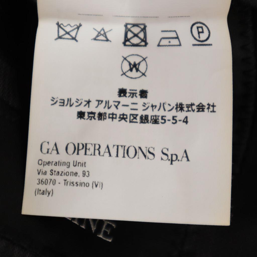 Emporio Armani Stripe Pants Suit Setup 48 Black Series Men's Used