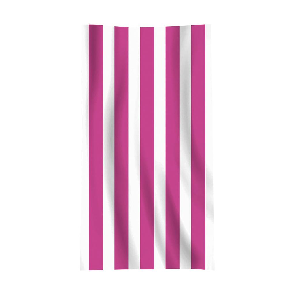 Ensidig sammetsstrandhandduk, Strandhandduk av ultrafin fiber, Handduk med personligt randigt mönster, Badhandduk