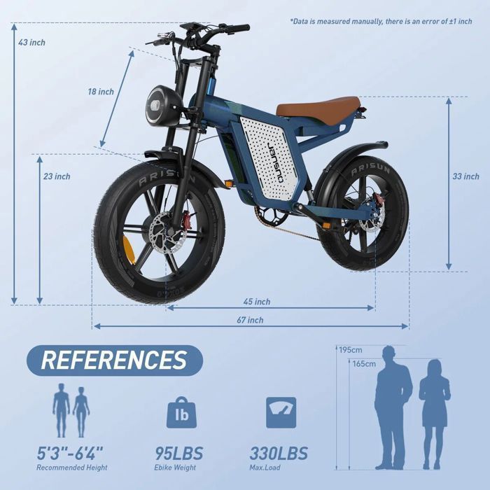 Bicicletta Elettrica - JANSNO - X60 - 1500W - Batteria 48V 23Ah - Autonomia 100km