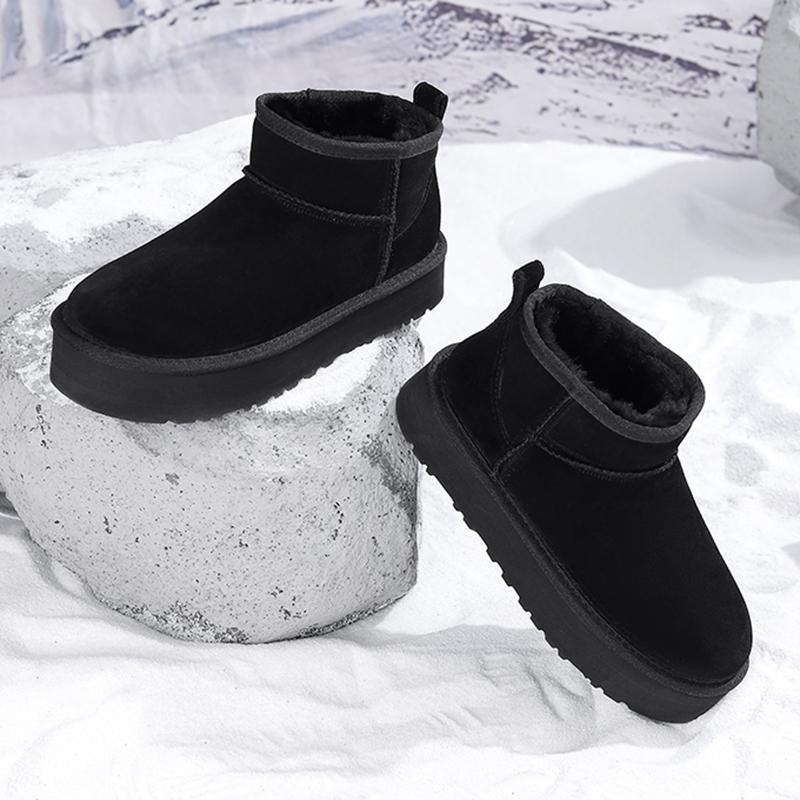 Qirui shoes Snow boots fashionable and versatile pure wool warm