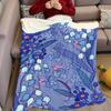 Lilac Flower Breeze Flannel Blanket Warm Soft Halloween Christmas Couch Warm Cozy Decorative Decor Gift for All Season