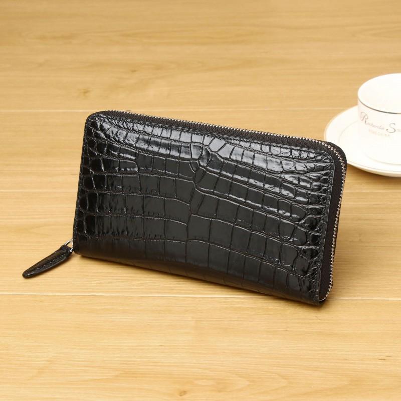 New Crocodile Patterned Men s Handbag High-end Multi Slot Wallet Large Capacity Fashionable 21x3x12