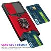 Armor Shockproof Case for Samsung  S25 S24FE Ultra Plus S24FE A16 A55 A06 Ring Stand Slide Camera Lens Card Solt Wallet Cover