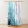 Rideau de douche Ombré Aquarelle Vert Sauge Tissu Polyester Imperméable Rideaux de Douche Modernes Décor de Salle de Bain Avec 12 Crochets