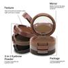 Boobeen Eyebrow Powder Powder Eyebrow Brow Definer Eyebrow Perfect Brows Brown Dark 3-Color Palette, Water-Resistant Makeup, Powder, Filler, (Coffee +