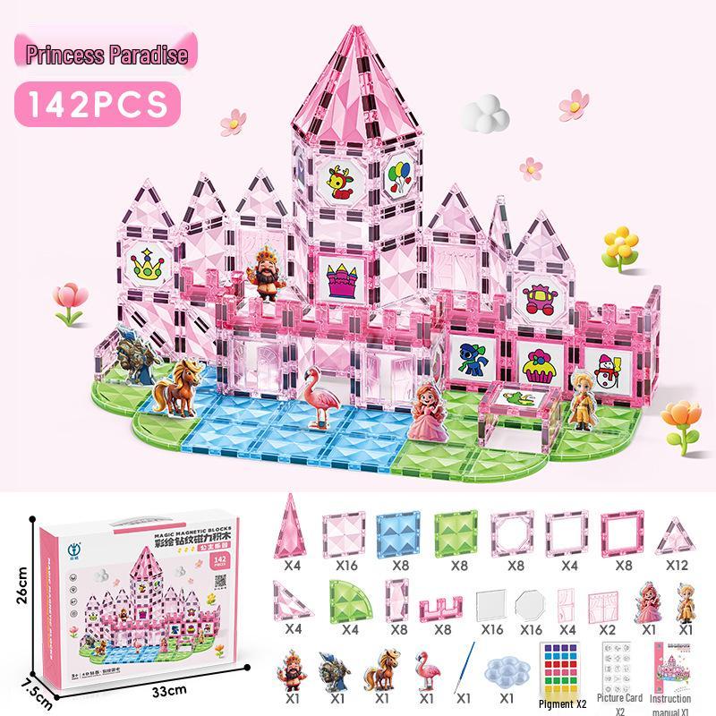 Colorful Magnetic Building Blocks Set - Brain-Teasing Puzzle Toy for Kids
