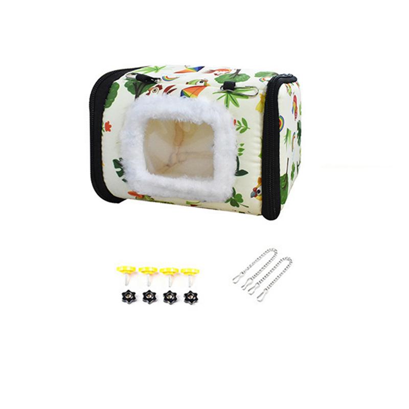 

Soft Fluffy Hanging Nest House for Birds Warm Winter Shelter for Parrot,Cockatiels and Small Pet Washable Birdcage Accessory S 20X15X15CM