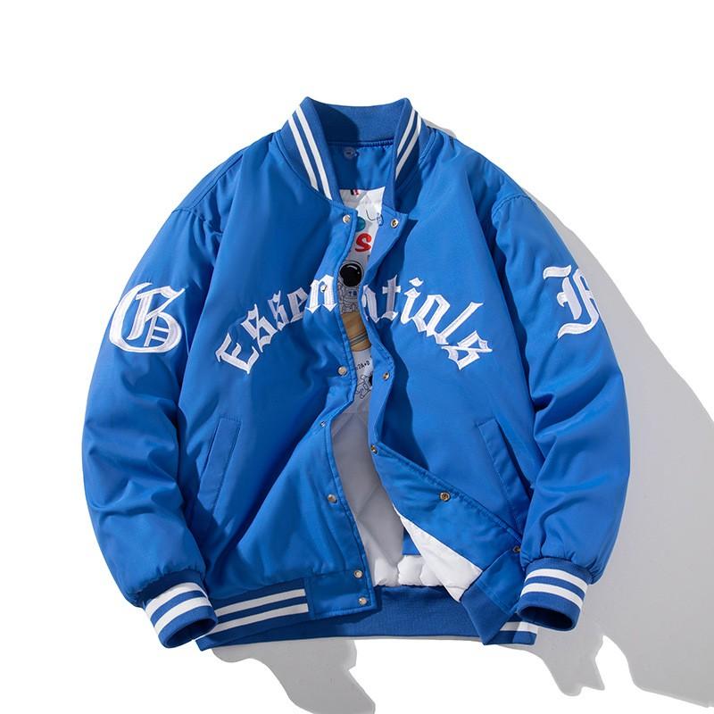 Mens Oversized Cotton Bomber Jacket Warm Thickened Streetwear Casual Outerwear Winter