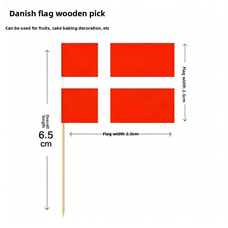 Multinational Flag Toothpick Food Decor Pack For Fruit Garnishes And Cocktails