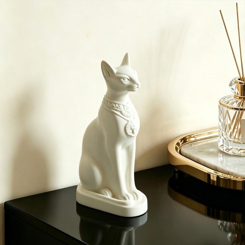 3,74 Zoll hohe ägyptische Katzen-Göttin Bastet Statue, Bastet Figur Ornament des Alten Ägypten Sammlerstücke Heimdekorationen